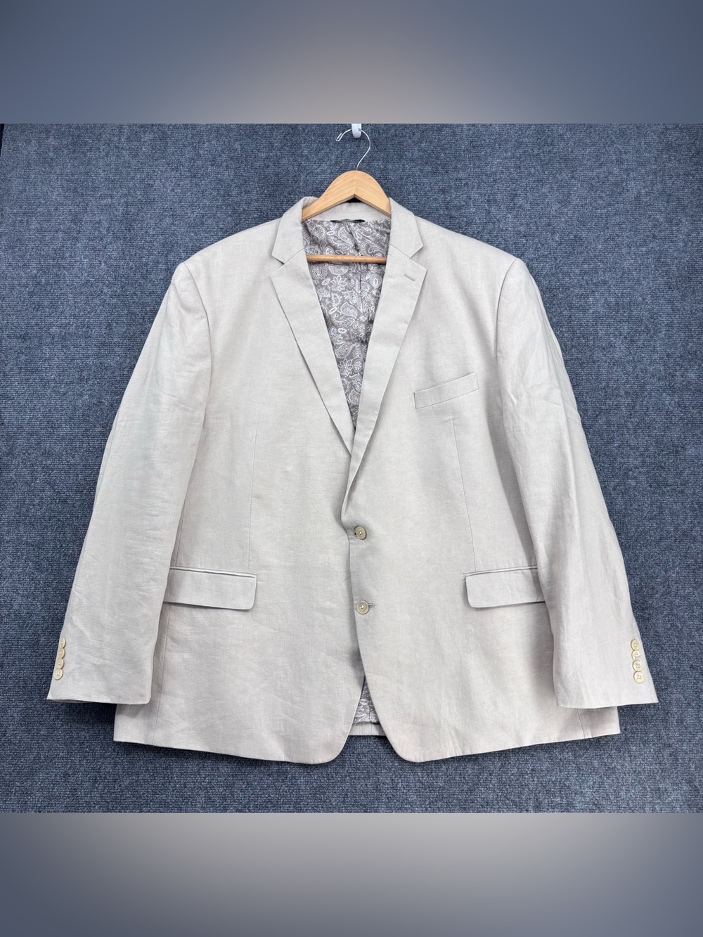 Ralph By Ralph Lauren Tan Linen Ivy League Quiet Luxury Sport Coat Men’s 52L